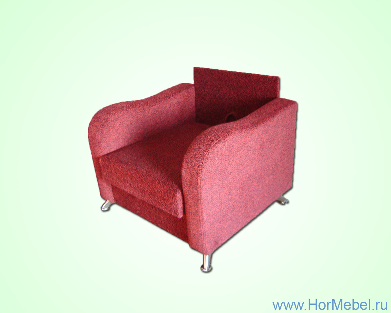 Кресло кровать с прямой боковиной