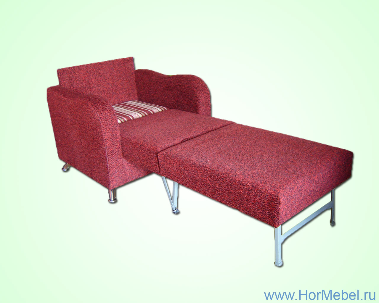 Кресло кровать с прямой боковиной
